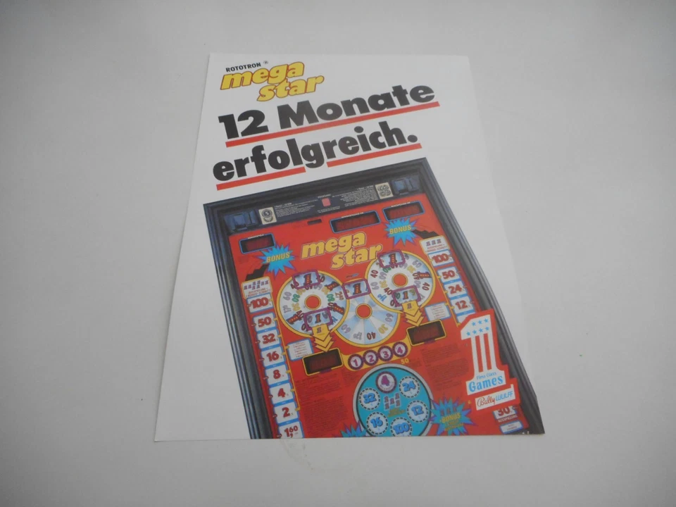 Flyer für Bally Wulff Geldspieler Megastar - Bild 1 von 1