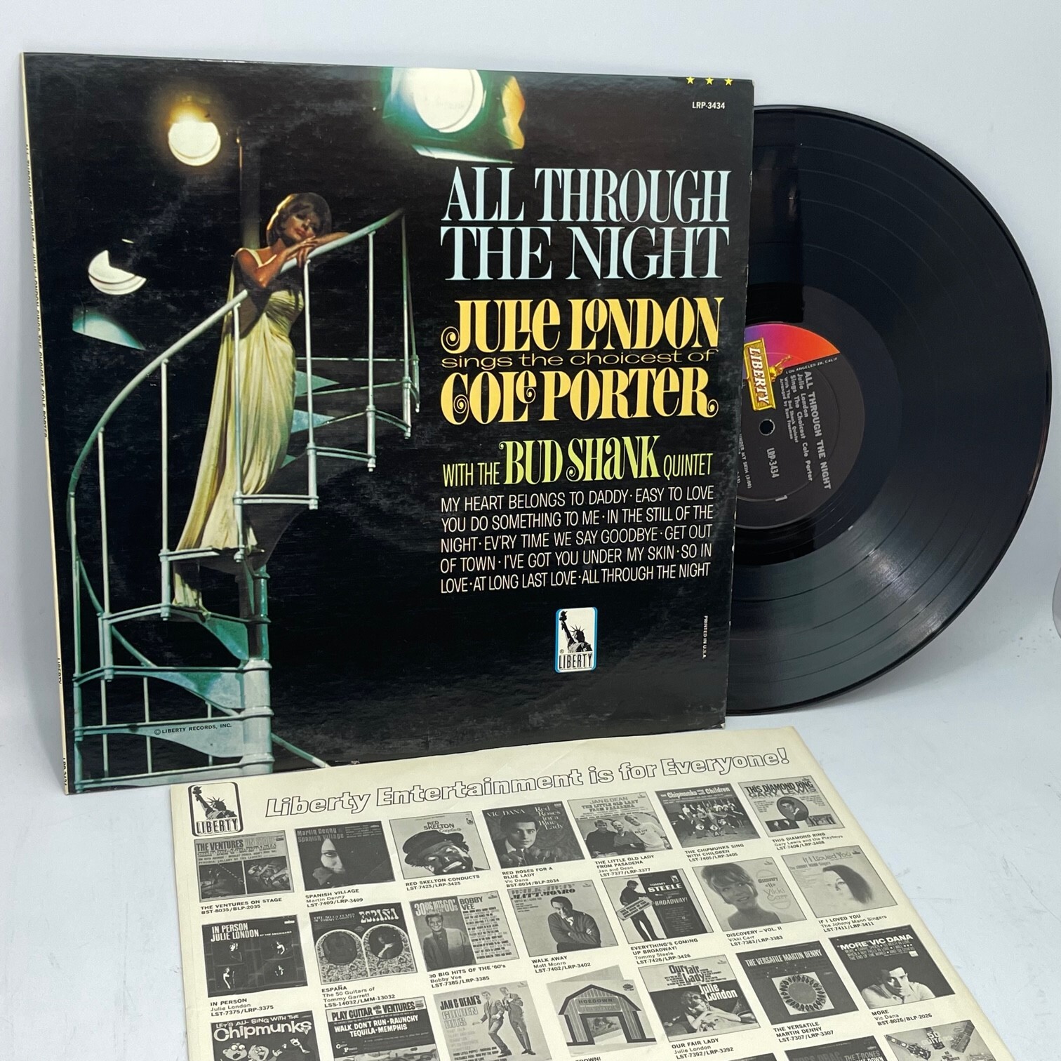 Julie London All Through The Night 1965 Mono Original Vinyl LP Bud Shank Jazz NM