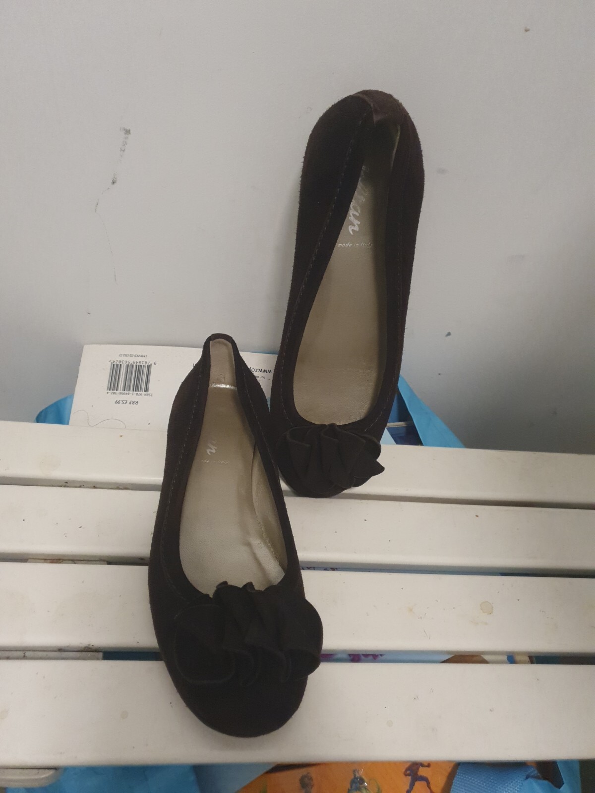 Voltan Italian Designer Deep Brown Suede shoes with tassle UK 5.5 EU 38