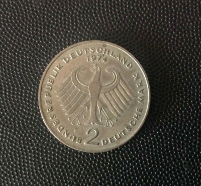 GERMANY 1974 F 2 MARK COIN | eBay