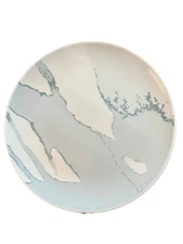 IKEA Behaga Turquoise Blue White Grey Dinner Plates 10 1/8"