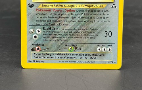 Pokemon - 2/75 Forretress 1st Edition NM Holo Neo Discovery (Read Description!) - Picture 12 of 18