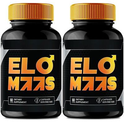 (2 Pack) Elo Maas Men Capsules, Male Health Pills to Improve Stamina & Endurance