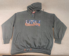 Disney Mickey Inc 1/4 Zip Pullover Hoodie Sweatshirt Mens XL Plaid Spell Out WDW