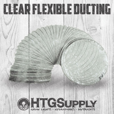 CLEAR DUCTING 6'' or 8'' Flexible Duct Fan Blower Inline Grow Tent Tube Cool Vent
