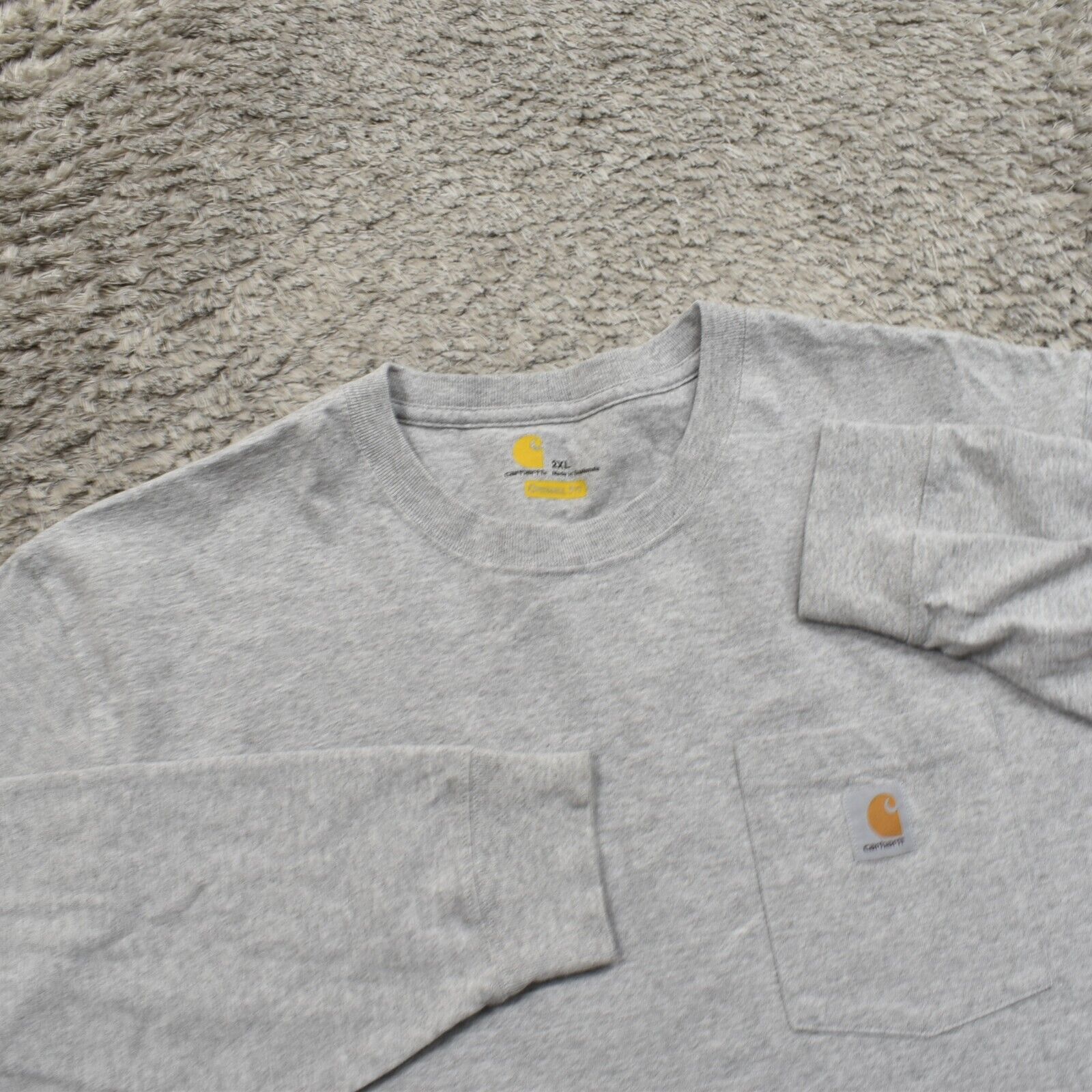 Carhartt Men's Adult Sz 2XL Tee Shirt T Gray Orig… - image 5
