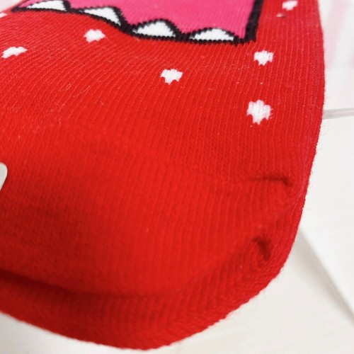 DOMO kun Strawberry Socks Red 22~24cm 8.6~9.4in Unused NHK Character Kawaii Rare - Picture 21 of 24