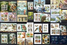 OWLS birds of prey 38 sheets MNH Collection [2] from 2013 FREE SHIPPING #CNA217