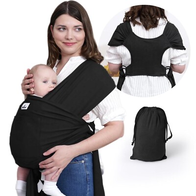 Baby Wrap Carrier Sling: Baby Wearing Wraps Newborn to Toddlers(40lbs) Stretchy