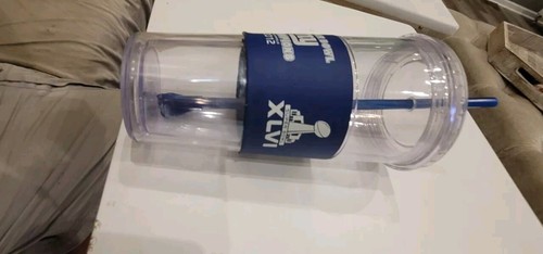 NFL New York NY Giants Super Bowl Champs 2012 Fútbol Vaso Tapa Pajita XLVI - Imagen 2 de 9