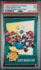 1992-94 Nintendo Super Power Club #42 Super Mario Cart PSA 7 Pop 1