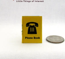 PHONE BOOK 1:12 Scale Dollhouse Miniature Book 1" Scale Telephone Directory 