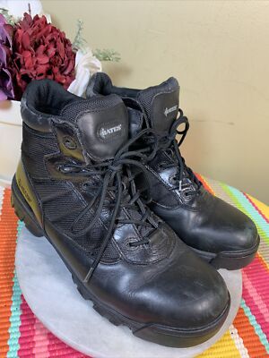 Bates Slip Resistance Military Lace Zip Black Combat Boots Men's