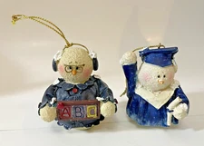 Encore Snow Buddies Character Snowman Teacher and Graduate Lot of 2