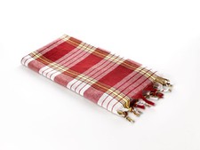 Pestemal Lendentuch Hamamtuch Saunatuch Plaid Handtuch Karo rot NEU