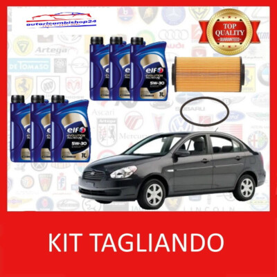 OIL FILTER CUTTING KIT + 6 LT OIL ELF 5W30 5W30 HYUNDAI ACCENT III 1.5 CRDi