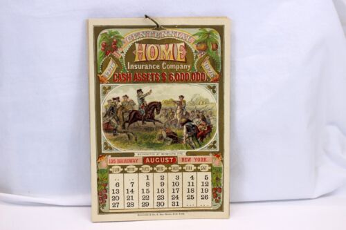 1876 Centenario HOME COMPAGNIA ASSICURATIVA Calendario 12 mesi PHILADELPHIA Kronheim - Foto 8 di 13