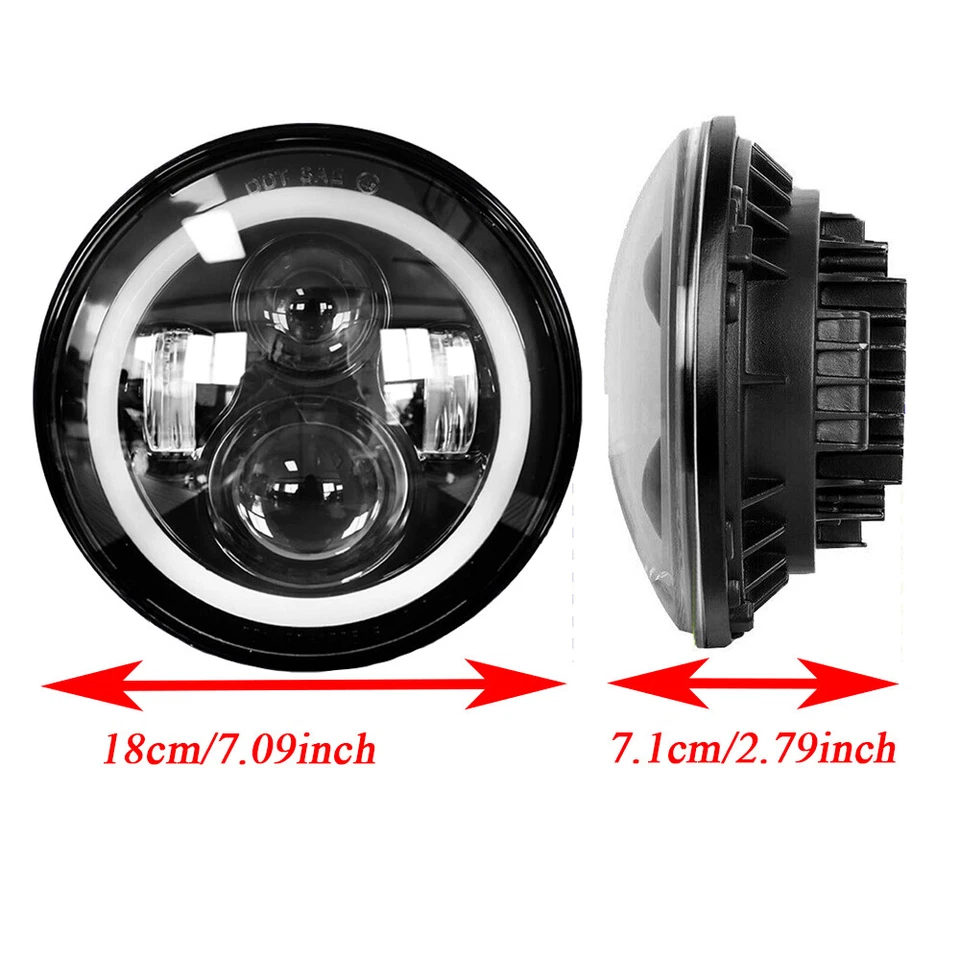 7'' LED Scheinwerfer Blinker Angel Eyes Blinker E-Zertifiziert für Hummer H1 H2 - Bild 2 von 4