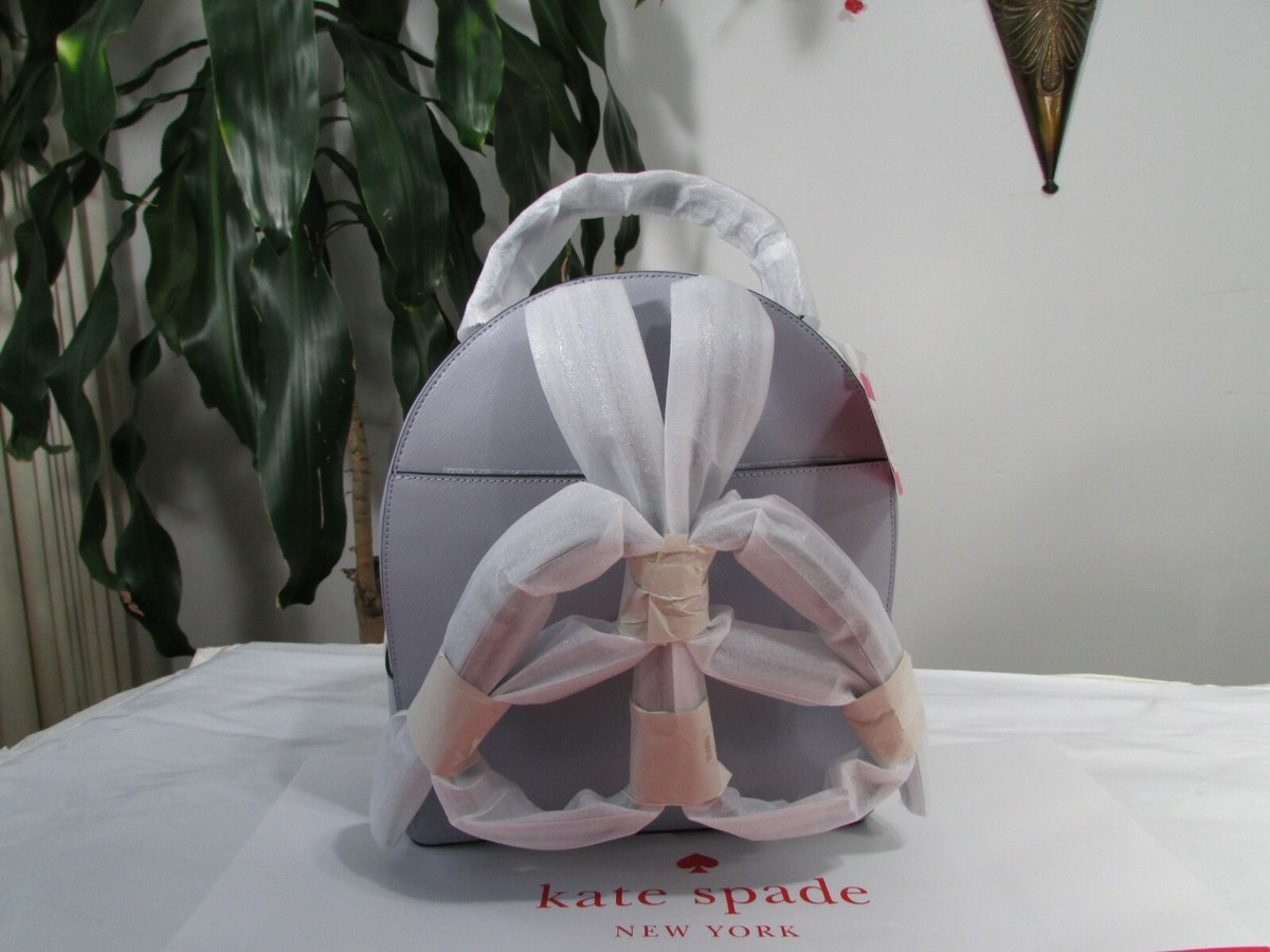 NWT Kate Spade Leather Sloan Medium Moonglow Backpack & Spade Key 