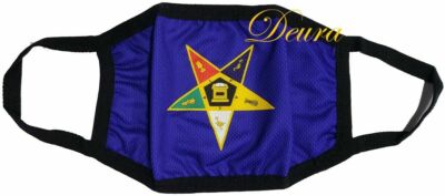 MASONIC OES Order of Eastern STAR BLUE FACE MASK FREEMASON Washable ...