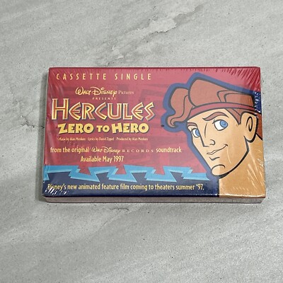 NEW Vtg WALT DISNEY'S HERCULES: ZERO TO HERO 1997 PROMO SEALED CASSETTE SINGLE