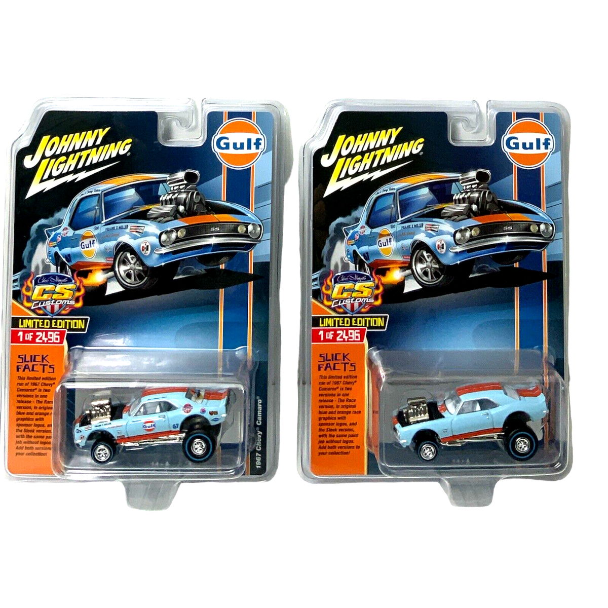 2024 Johnny Lightning DOUBLE TAKE 1967 Chevy Camaro Gulf CS