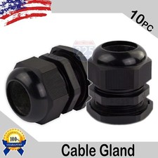 10 Pieces PG29 Black Waterproof Connector Gland Grommet 18-25mm Dia Cable UL US