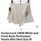 Tuckernuck | NEW White and Fresh Buds Perforated Tennis Mini Skirt Size M — photo 5