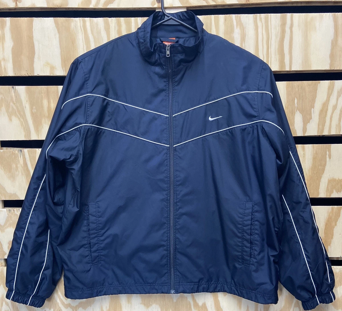 La Iglesia Aclarar Maldición Nike The Athletic Dept. Mens Navy Windbreaker Track Jacket US Size XXL |  eBay