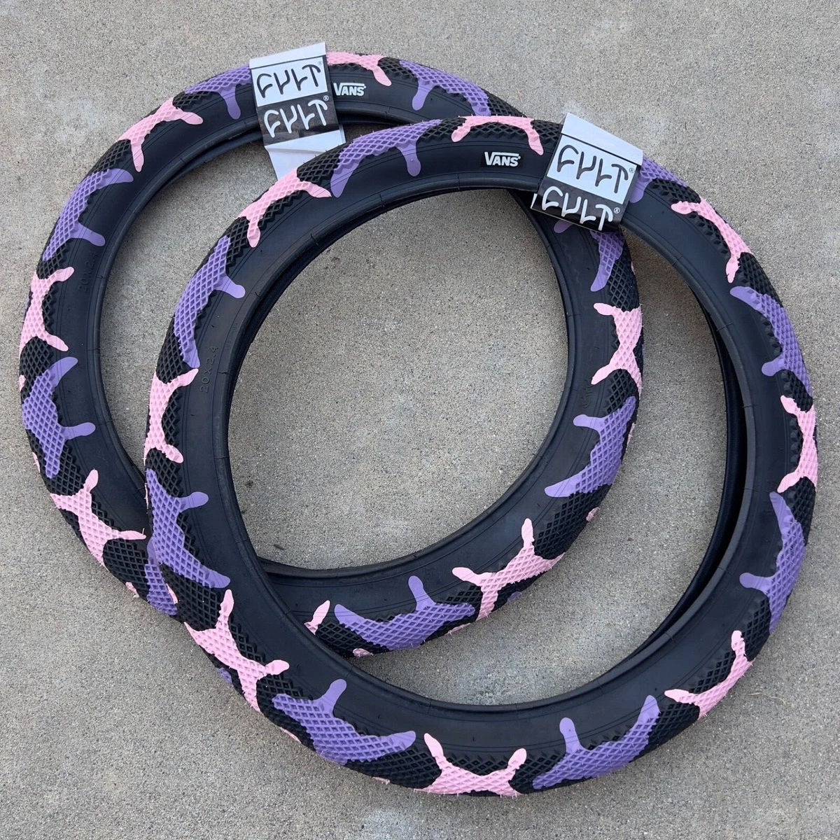 PAIR OF CULT BMX VANS TIRES 20x2.40