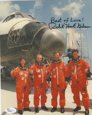 ROBERT GIBSON HAND SIGNED 8x10 COLOR PHOTO      SPACE SHUTTLE COMMANDER      JSA