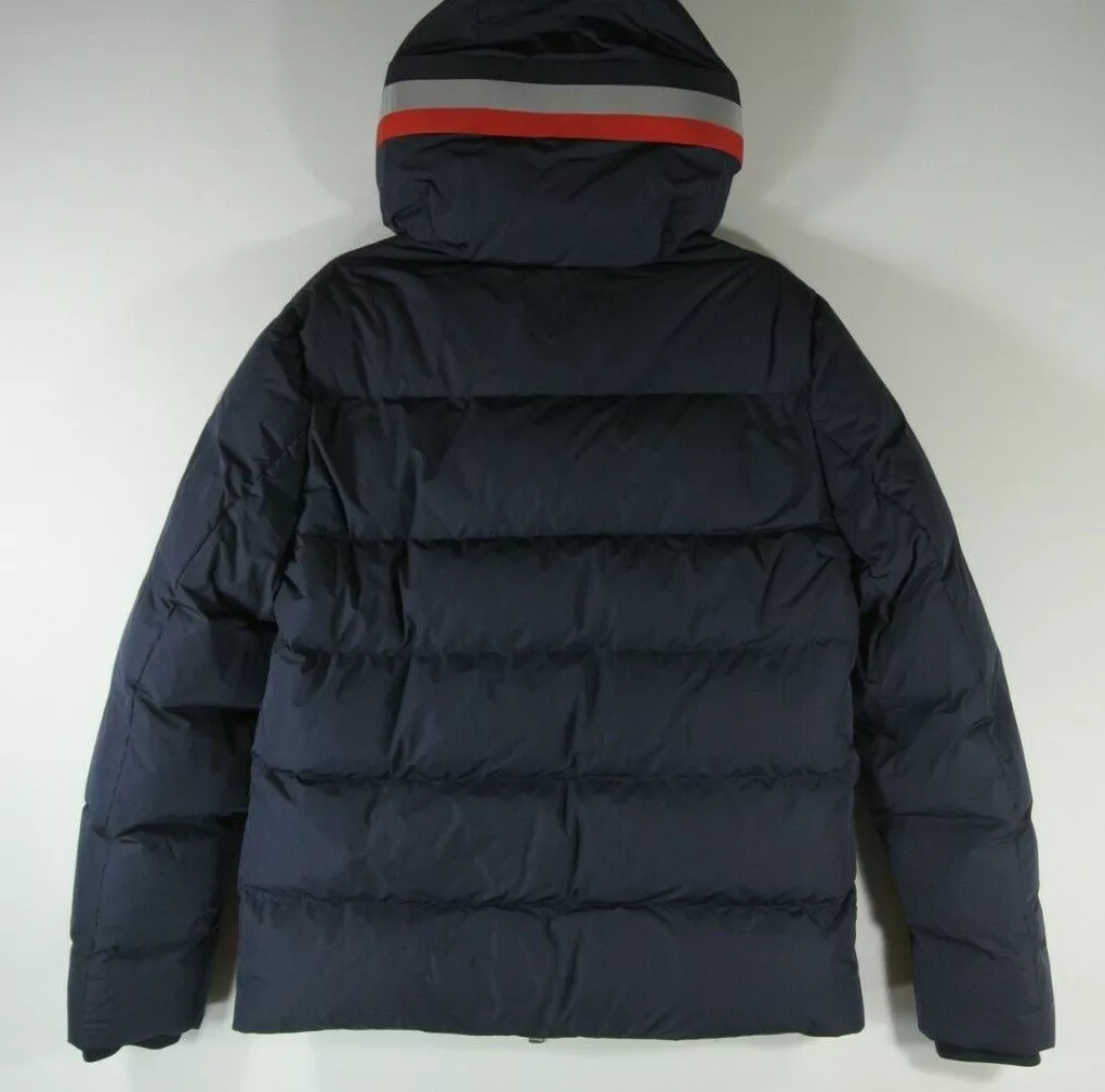 NEW Moncler Men s hooded down Jacket In Navy Size 3 DC144 eBay