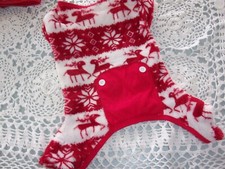 Soft red REINDEER Dog Pajamas S Pjs new Christmas Small Holiday