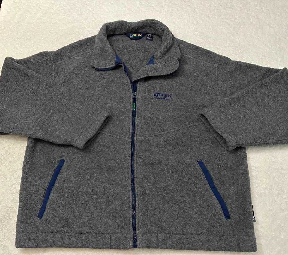 Vintage 1990s Eddie Bauer Ebtek Polartec Made In USA Zip Up Fleece Jacket XL XXL - Image 2 of 4