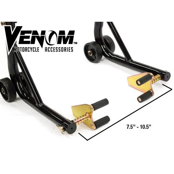 GARFO DIANTEIRO + SUPORTES DE ELEVAÇÃO DE BRAÇO OSCILANTE TRASEIRO + CARRETÉIS DE 10mm Para KAWASAKI NINJA 650R - Imagem 3 de 4