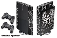 Skin Decal Wrap For PS3 Super Slim PlayStation 3  Console + Controller WidowMkr