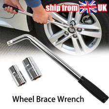 17 19 21 23 mm Car Van Extendable Wheel Brace Wrench W/ Socket Tyre Nut 