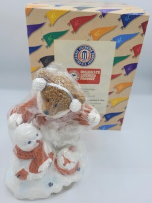 The Ridgewood Collection ''Snow Days'' Texas Longhorns Bear Snowman Figurine - NIB