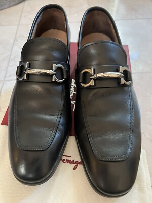 New Salvatore Ferragamo Mens Benford Dress Shoes Black Size 8 E | eBay