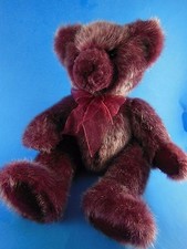 Russ Berrie Boysenberry Plum Colored Bear Plush 11" Excellent