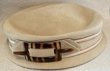 Vintage Wool Neumann Endler Hat Excellent Condition Tan Cute Plastic Accent