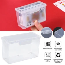 Clear Trading Card Storage Box Plastic Playing Game Card Case Holder Organizer