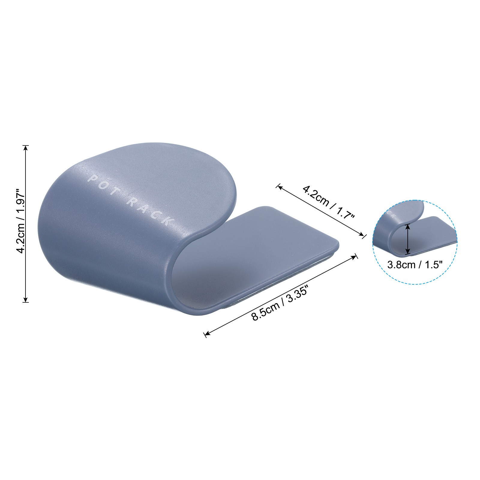 6 Pair Wall Mount Pot Lid Holder Lid Organizer for Kitchen Fit Blue