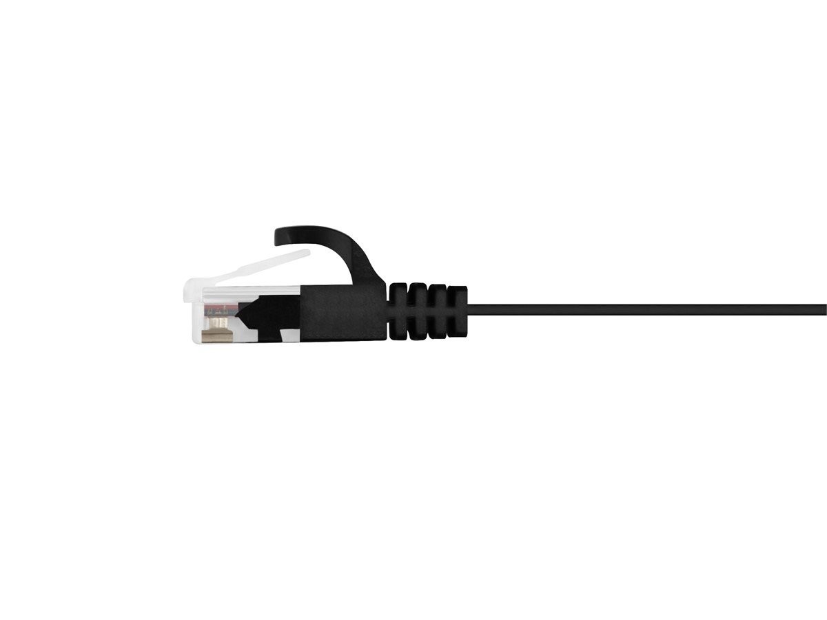 Cat5e Ethernet Patch Cable RJ45 FlatStranded 350Mhz UTP Copper 30AWG 5ft Black