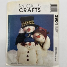 McCall's 2901 Crafts Christmas Snowman Family Sewing Pattern Holiday, Uncut