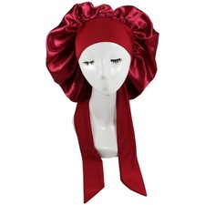 Satin Bonnet Silk Bonnet for Sleeping Double Layer Satin Lined Hair with Tie