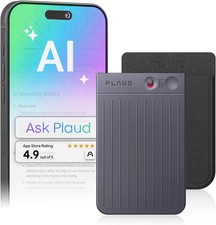 Plaud NotePin 64GB AI Voice Recorder App Transcribe Summarize 112-Lang Purple