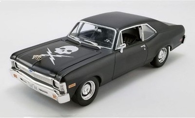 GREENLIGHT/GMP 1/18 1971 CHEVROLET CHEVY NOVA BLACK ''DEATH PROOF'' TARANTINO FILM