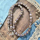18" NAVAJO Pearl Wampum Quahog Native Southwest Bench Beads Silver Boho Necklace — photo 3