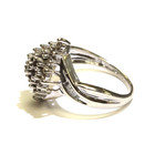 10k white gold .30ct diamond cluster ring S12 H natural estate 3.3g VINTAGE 6 — photo 3